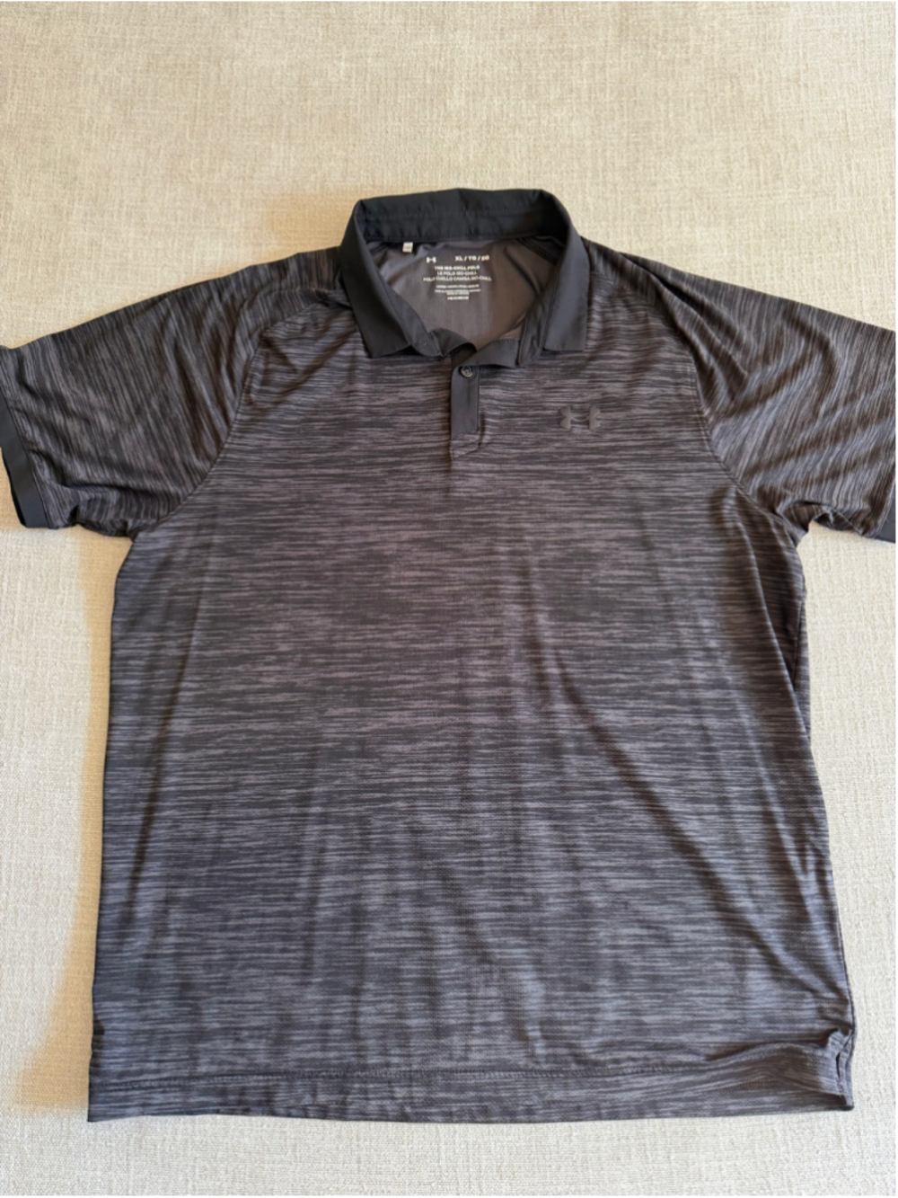 Under Armour men’s gray heather iso chill performance athletic short sleeve polo